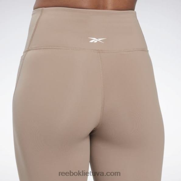 Reebok prabangūs aukštaūgiai dviračio šortai FTYF8556 taupe moterys