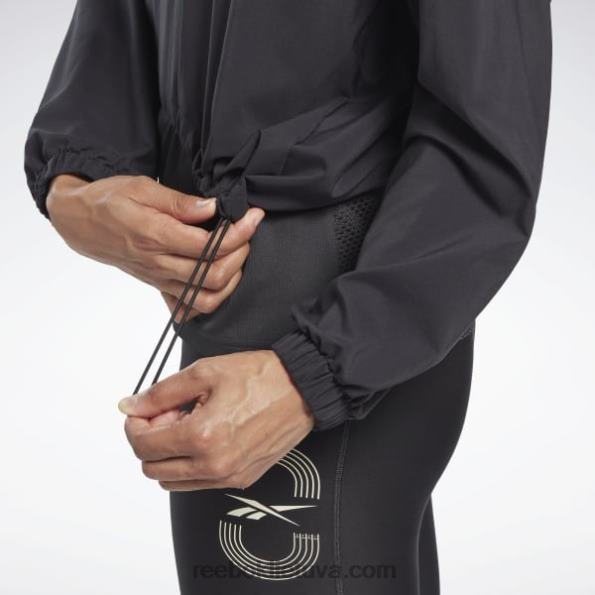 Reebok bėgimo austa striukė FTYF8742 nakties juoda moterys