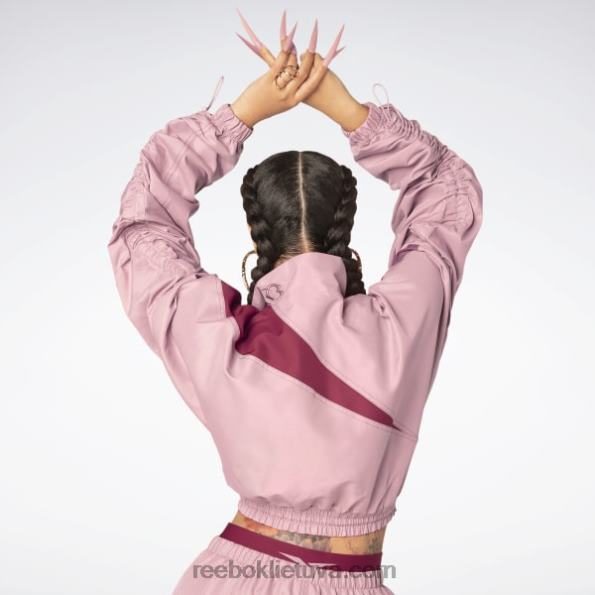 Reebok cardi b austa satino striukė FTYF8170 smėlio rožė moterys