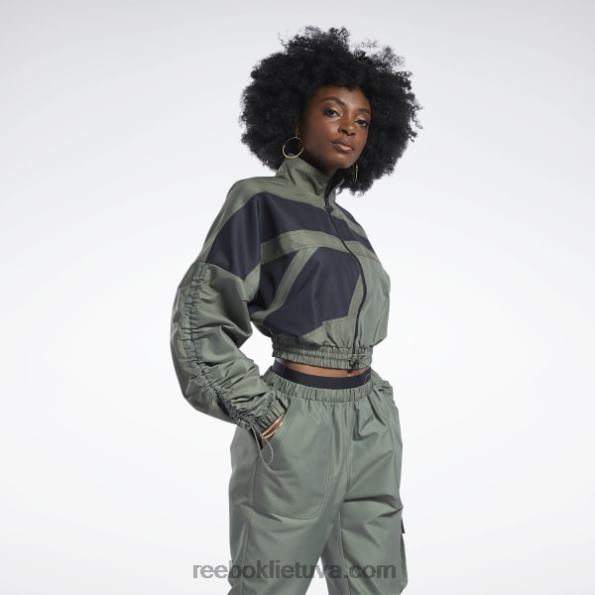 Reebok cardi b austa satino striukė FTYF8940 medžiotojas žalias moterys