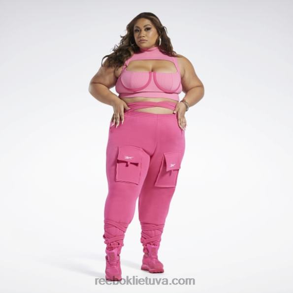 Reebok Cardi b crop top (plius dydis) FTYF8479 astro rožinė / rožinė sintezė moterys