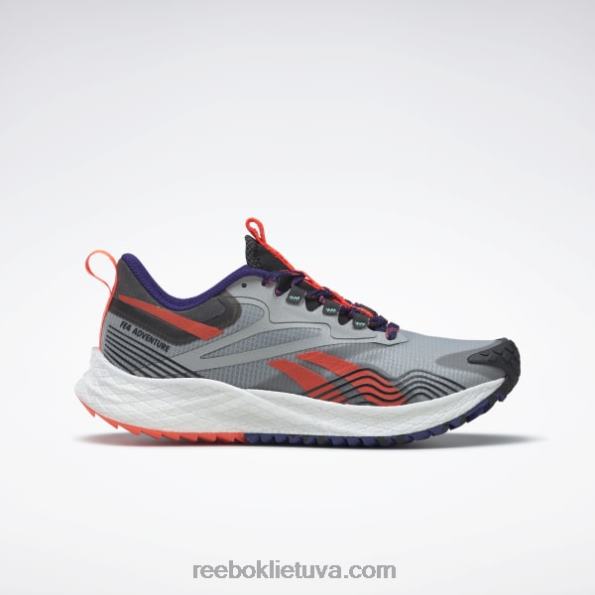 Reebok floatride energy 4 adventure moteriški bėgimo bateliai FTYF8324 grynai pilka 3/core juoda/oranžinė blykstė
