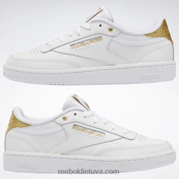 Reebok club c 85 moteriški batai FTYF8404 ftwr white/gold met.