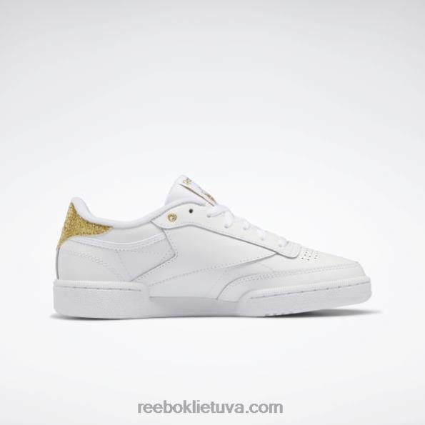 Reebok club c 85 moteriški batai FTYF8404 ftwr white/gold met.