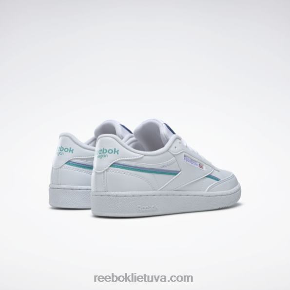 Reebok club c 85 vegan moteriški batai FTYF8261 ftwr balta/alyvinis švytėjimas/klasikinė žalsva