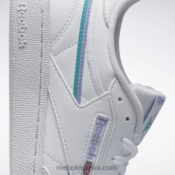 Reebok club c 85 vegan moteriški batai FTYF8261 ftwr balta/alyvinis švytėjimas/klasikinė žalsva