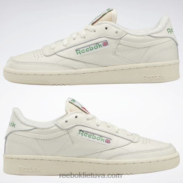 Reebok club c 85 vintažiniai moteriški batai FTYF82 kreida/alebastras/žalias