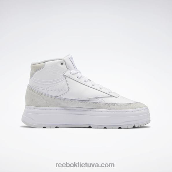 Reebok club c geo mid moteriški batai FTYF8262 ftwr balta / šalta pilka / šalta pilka 2