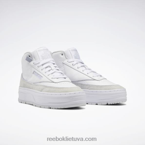 Reebok club c geo mid moteriški batai FTYF8262 ftwr balta / šalta pilka / šalta pilka 2