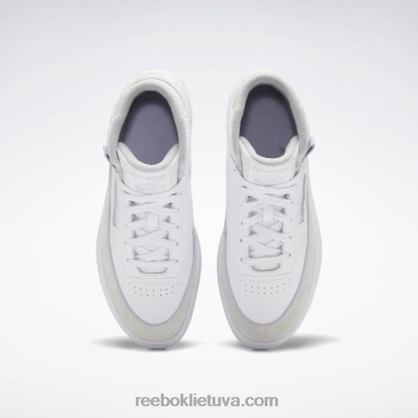 Reebok club c geo mid moteriški batai FTYF8262 ftwr balta / šalta pilka / šalta pilka 2