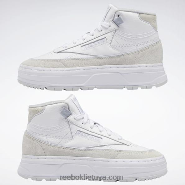 Reebok club c geo mid moteriški batai FTYF8262 ftwr balta / šalta pilka / šalta pilka 2