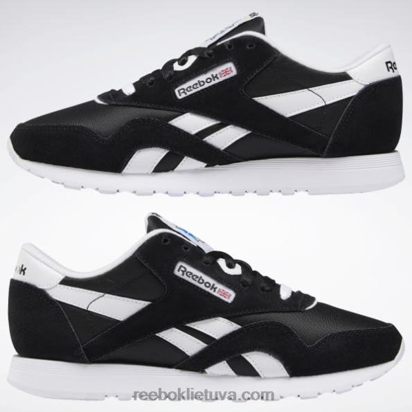 Reebok klasikiniai nailoniniai moteriški batai FTYF8155 juoda balta