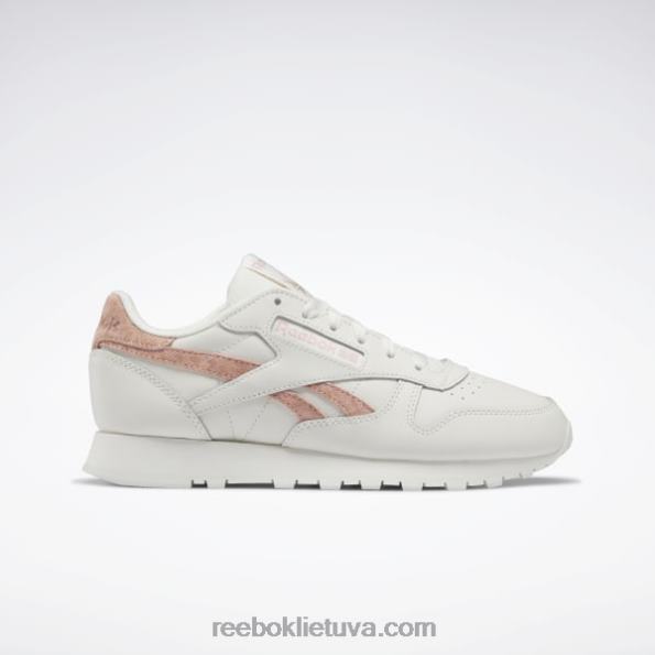 Reebok klasikiniai odiniai moteriški batai FTYF8428 kreida/aura oranžinė