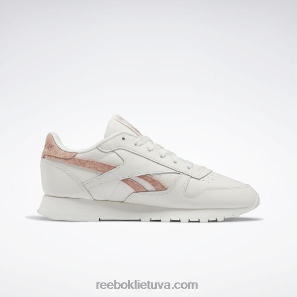 Reebok klasikiniai odiniai moteriški batai FTYF8428 kreida/aura oranžinė