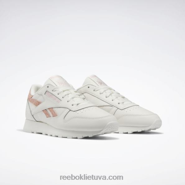 Reebok klasikiniai odiniai moteriški batai FTYF8428 kreida/aura oranžinė