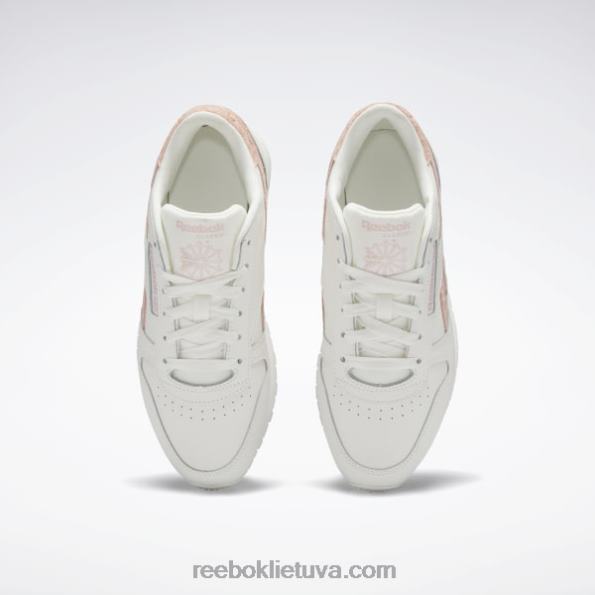 Reebok klasikiniai odiniai moteriški batai FTYF8428 kreida/aura oranžinė