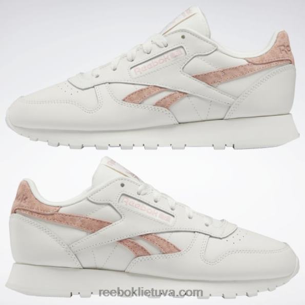 Reebok klasikiniai odiniai moteriški batai FTYF8428 kreida/aura oranžinė