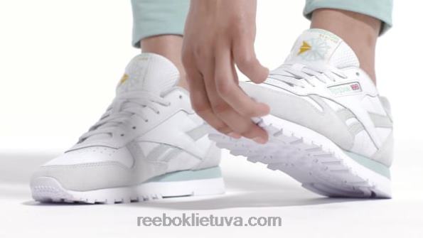 Reebok klasikiniai odiniai moteriški batai FTYF8968 ftwr balta/pajūrio pilka/šalta pilka