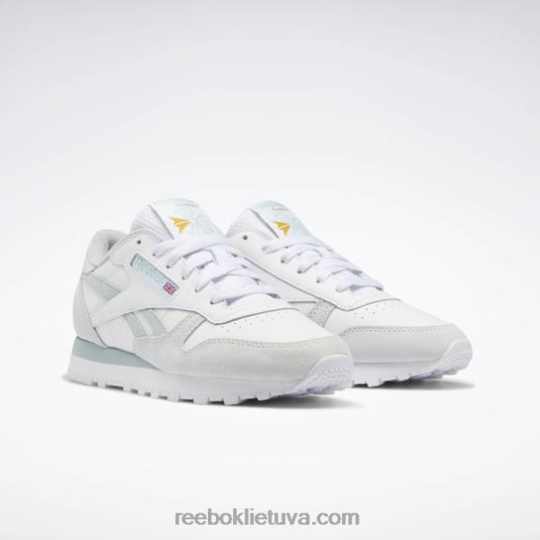 Reebok klasikiniai odiniai moteriški batai FTYF8968 ftwr balta/pajūrio pilka/šalta pilka