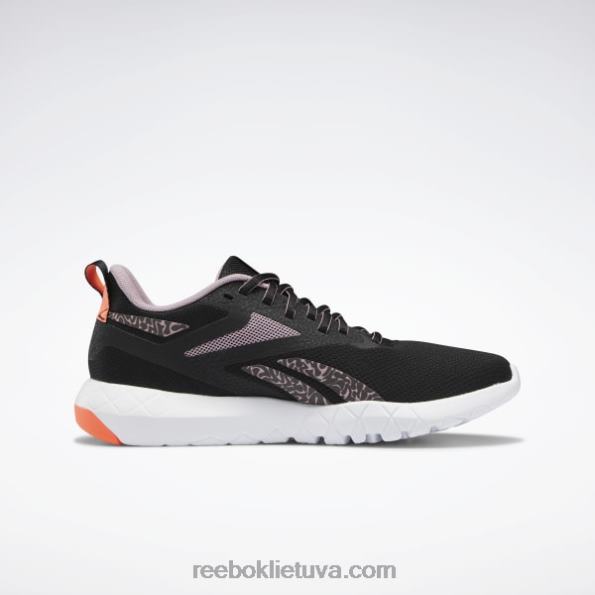 Reebok flexagon force 4 moteriški treniruočių bateliai FTYF8254 šerdis juoda/alyvinė/oranžinė blykstė