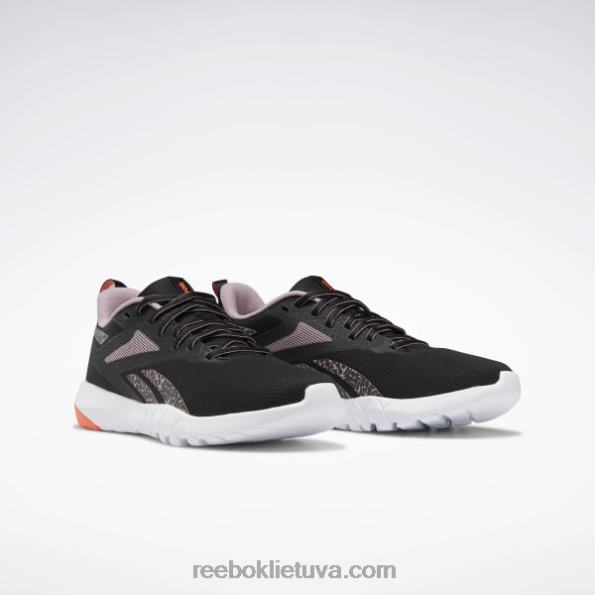 Reebok flexagon force 4 moteriški treniruočių bateliai FTYF8254 šerdis juoda/alyvinė/oranžinė blykstė