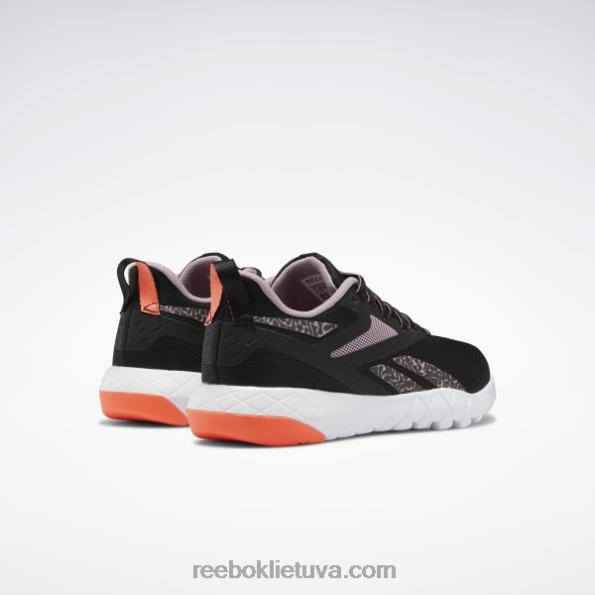 Reebok flexagon force 4 moteriški treniruočių bateliai FTYF8254 šerdis juoda/alyvinė/oranžinė blykstė