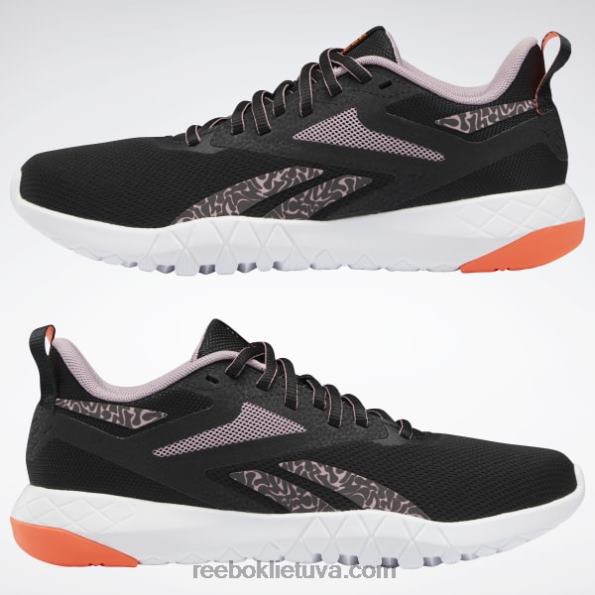 Reebok flexagon force 4 moteriški treniruočių bateliai FTYF8254 šerdis juoda/alyvinė/oranžinė blykstė