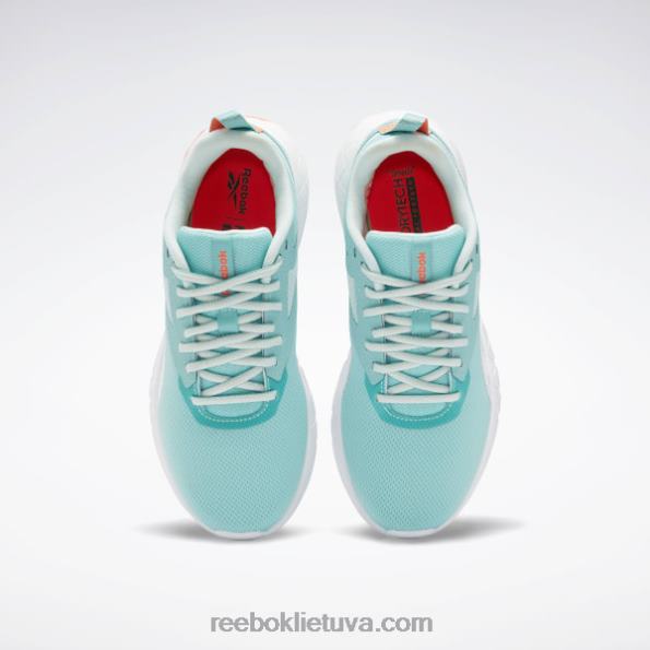 Reebok flexagon force 4 moteriški treniruočių bateliai FTYF8398 pusiau klasikinis žalsvai melsvos/oranžinės spalvos blyksnis