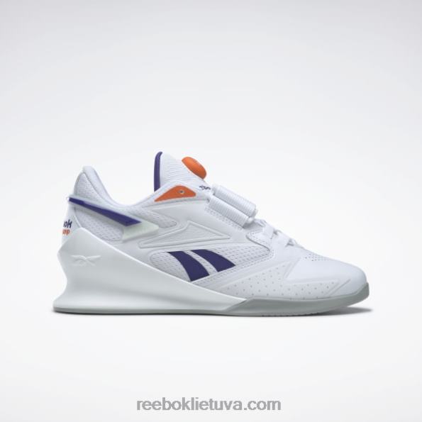Reebok legacy lifter iii moteriški sunkiosios atletikos bateliai FTYF8132 ftwr balta/bold violetinė/smash orange s23-r