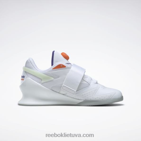 Reebok legacy lifter iii moteriški sunkiosios atletikos bateliai FTYF8132 ftwr balta/bold violetinė/smash orange s23-r
