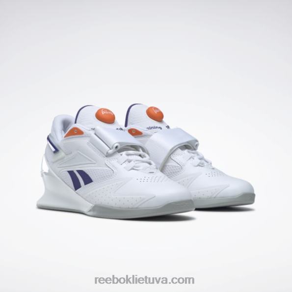 Reebok legacy lifter iii moteriški sunkiosios atletikos bateliai FTYF8132 ftwr balta/bold violetinė/smash orange s23-r