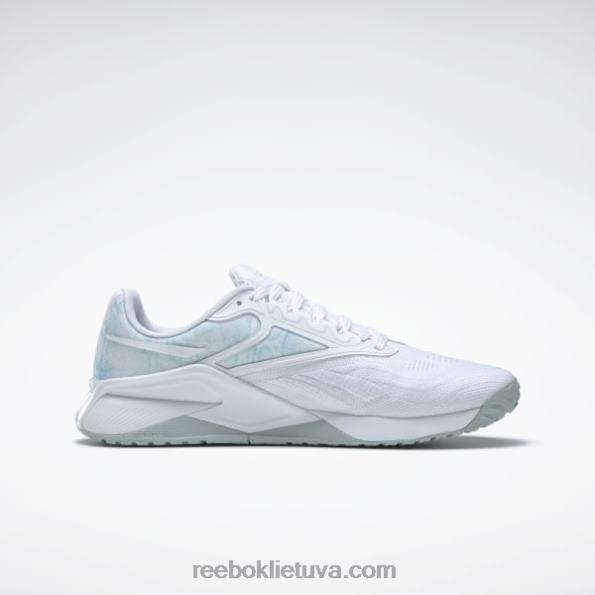 Reebok nano x2 moteriški treniruočių bateliai FTYF8180 ftwr balta / pajūrio pilka / užuomina mėtų