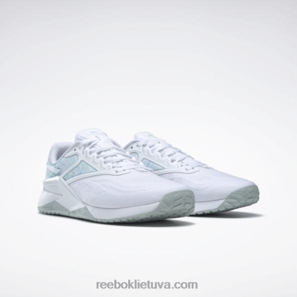 Reebok nano x2 moteriški treniruočių bateliai FTYF8180 ftwr balta / pajūrio pilka / užuomina mėtų