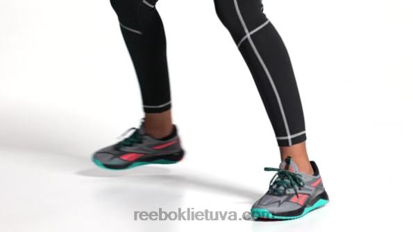 Reebok nano x2 tr adventure moteriški treniruočių bateliai FTYF8101 grynai pilka 5/šerdis juoda/klasikinė žalsva