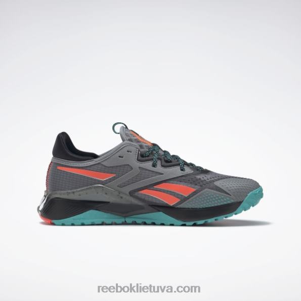 Reebok nano x2 tr adventure moteriški treniruočių bateliai FTYF8101 grynai pilka 5/šerdis juoda/klasikinė žalsva