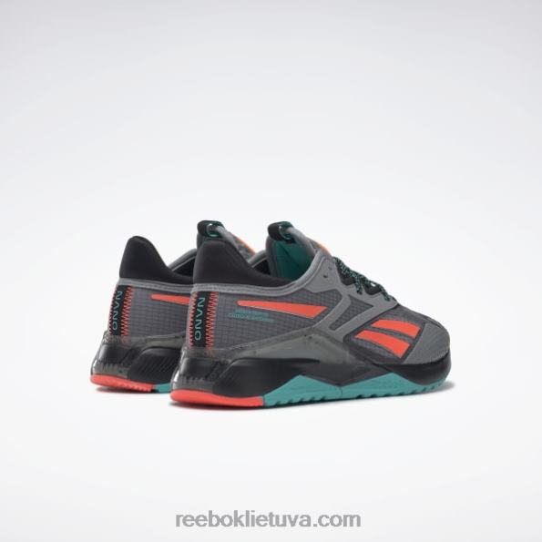 Reebok nano x2 tr adventure moteriški treniruočių bateliai FTYF8101 grynai pilka 5/šerdis juoda/klasikinė žalsva