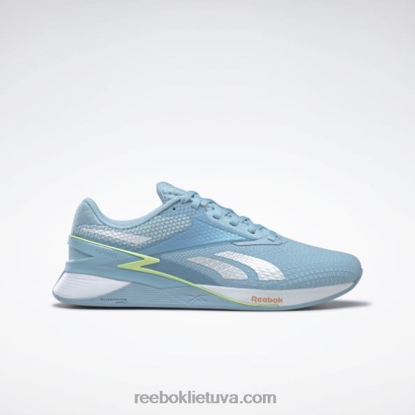 Reebok nano x3 moteriški batai FTYF8113 mėlynas perlas / energijos švytėjimas / persikų pūkelis s23-r