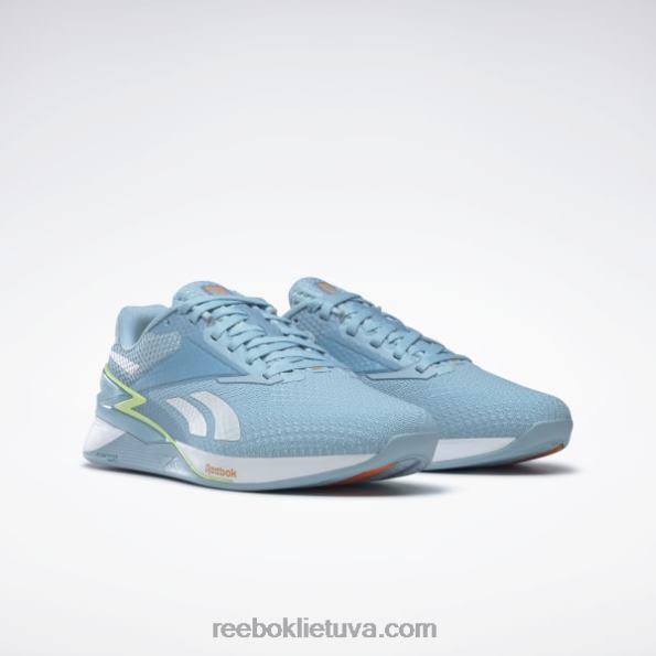 Reebok nano x3 moteriški batai FTYF8113 mėlynas perlas / energijos švytėjimas / persikų pūkelis s23-r