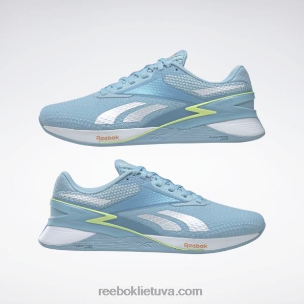Reebok nano x3 moteriški batai FTYF8113 mėlynas perlas / energijos švytėjimas / persikų pūkelis s23-r