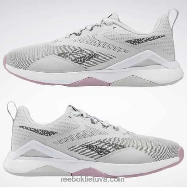 Reebok nanoflex tr 2.0 moteriški treniruočių bateliai FTYF8161 grynai pilka 2 / ftwr balta / šerdis juoda