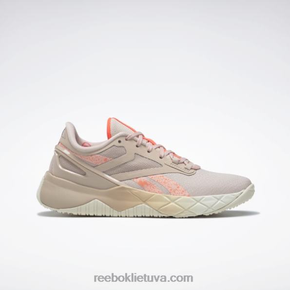 Reebok nanoflex tr moteriški treniruočių bateliai FTYF8297 minkštas ekru/kanjono koralų/apelsinų blyksnis