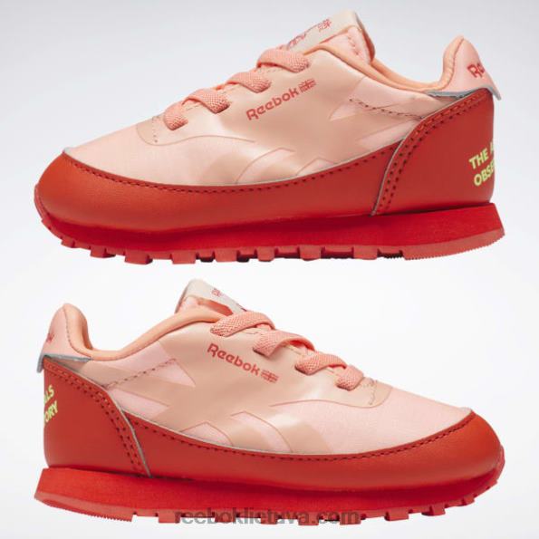 Reebok Gyvūnų observatorija klasikiniai odiniai batai - mažyliui FTYF81401 lenktynininkas raudona / saulės rūgštis geltona vaikai