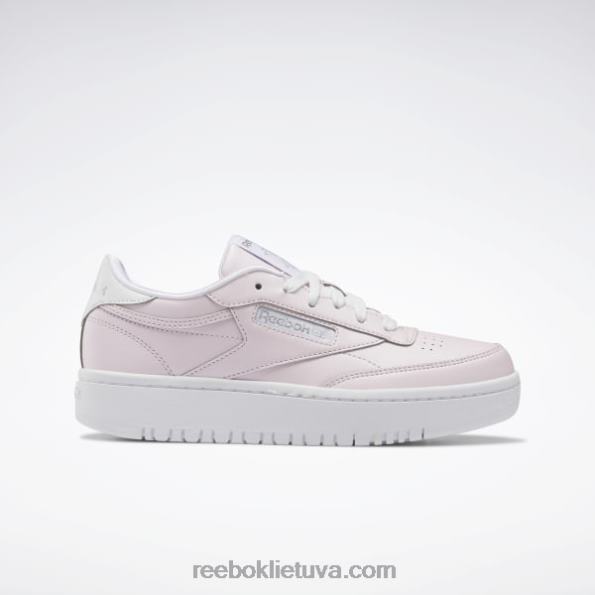 Reebok club c 85 dviviečiai batai - klasės mokykla FTYF81442 porcelianas rožinis/ftwr baltas/sidabras met. vaikai