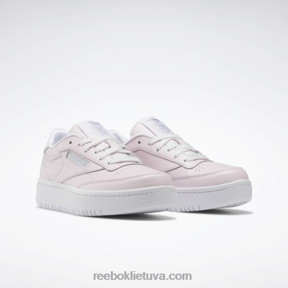Reebok club c 85 dviviečiai batai - klasės mokykla FTYF81442 porcelianas rožinis/ftwr baltas/sidabras met. vaikai