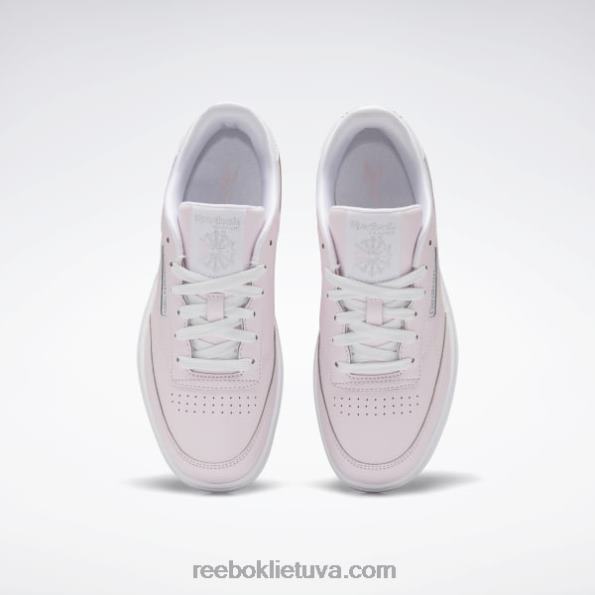 Reebok club c 85 dviviečiai batai - klasės mokykla FTYF81442 porcelianas rožinis/ftwr baltas/sidabras met. vaikai