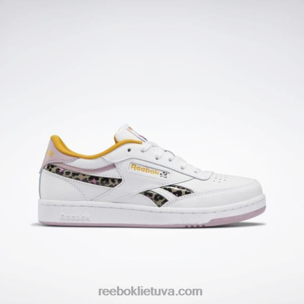 Reebok club c keršto bateliai - klasės mokykla FTYF81428 ftwr balta / užpilta alyvinė / ryški ochra vaikai