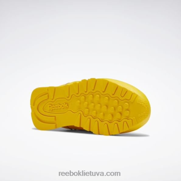 Reebok gyvūnų observatorija klasikiniai odiniai batai - ikimokyklinis FTYF81407 visada geltona / lenktynininko raudona vaikai