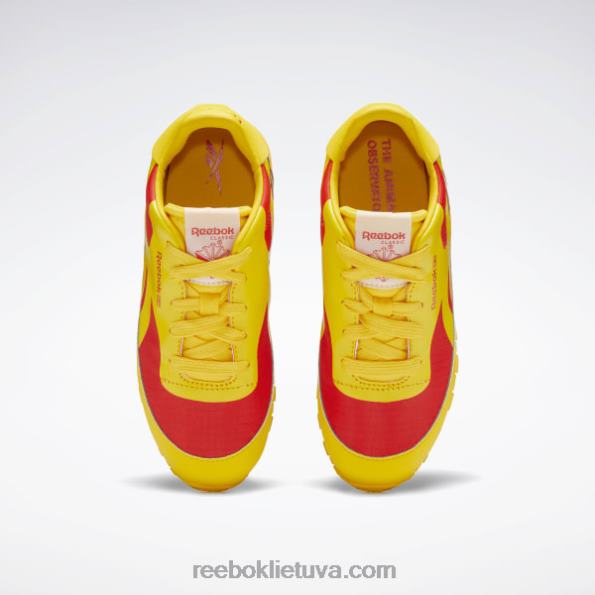 Reebok gyvūnų observatorija klasikiniai odiniai batai - ikimokyklinis FTYF81407 visada geltona / lenktynininko raudona vaikai