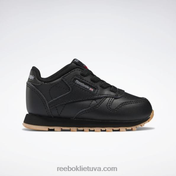 Reebok klasikiniai odiniai batai - bamblys FTYF81424 šerdis juoda/reebok guminė guma-02 vaikai