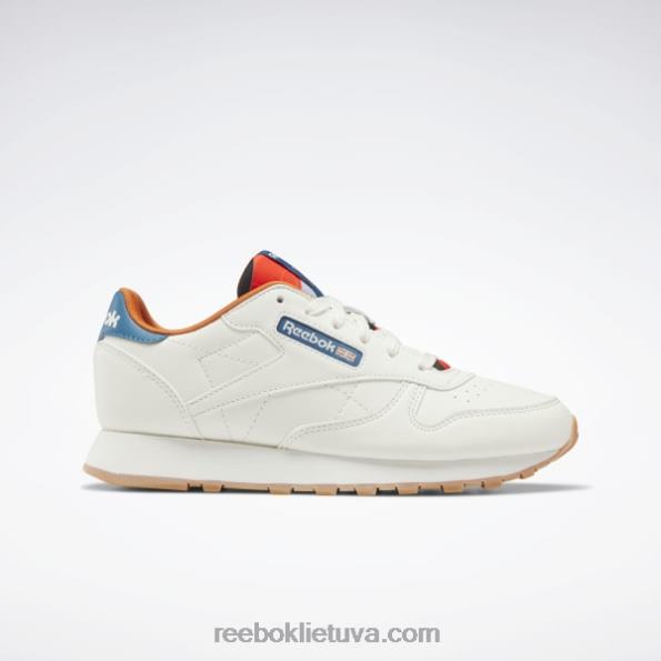 Reebok klasikiniai odiniai batai - klasės mokykla FTYF81399 kreida/plieninis mėlynas s23-r vaikai